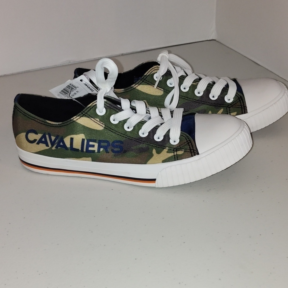 FOCO Virginia Cavaliers NCAA Women’s Size 9 Green Camo Canvas Lace Up Shoes